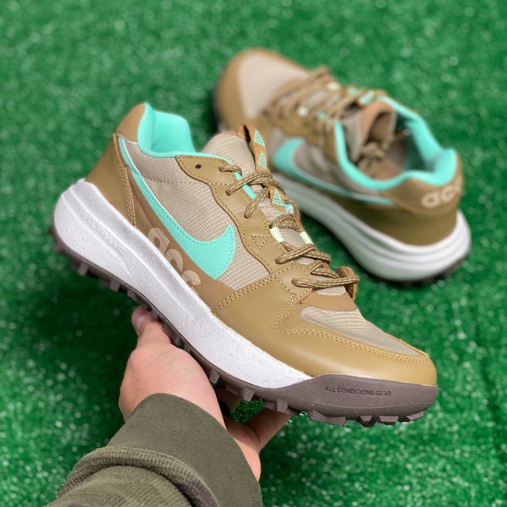 Nike ACG Lowcate Mens Shoes 'Limestone Green Glow' Brown DX2256-200 NEW Sz 8